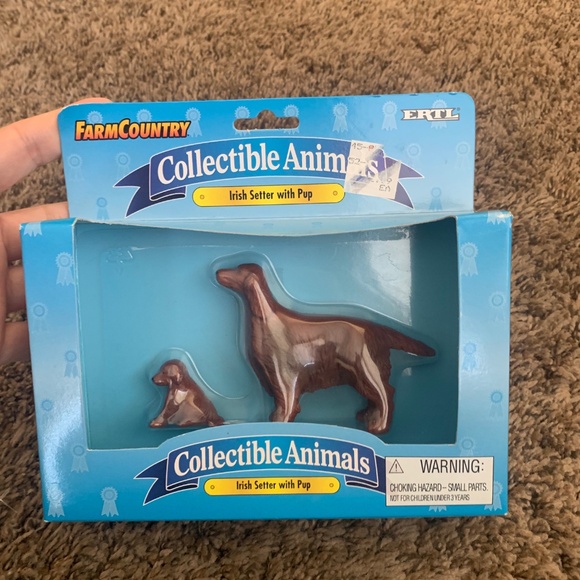 Ertl Irish a setter w/ Pup Collectible Dog Figures Toys 1998 Farm Animals - Picture 9 of 9